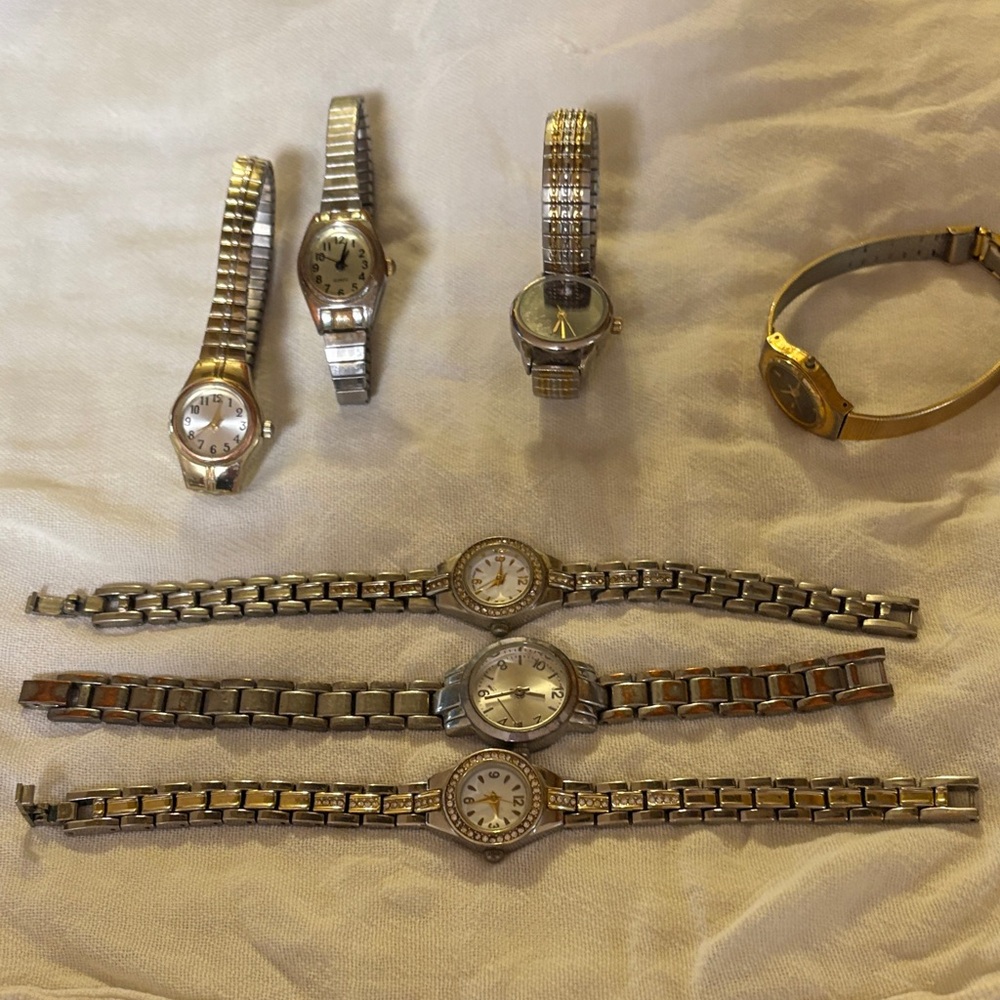 Elegant Silver and Gold Watch Collection